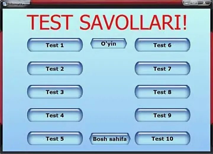 Informatika savollari. Elektron darslik. CHQBT fanidan Test savollari. Informatika fanidan 3-choraklik Test javoblari.