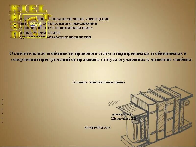 Негосударственное учреждение высшего профессионального образования
