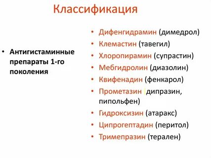 Антигистаминные реферат