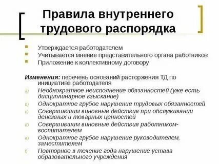 Должностных обязанностей рабочего времени трудовых