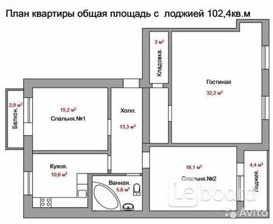 Общая площадь лоджии