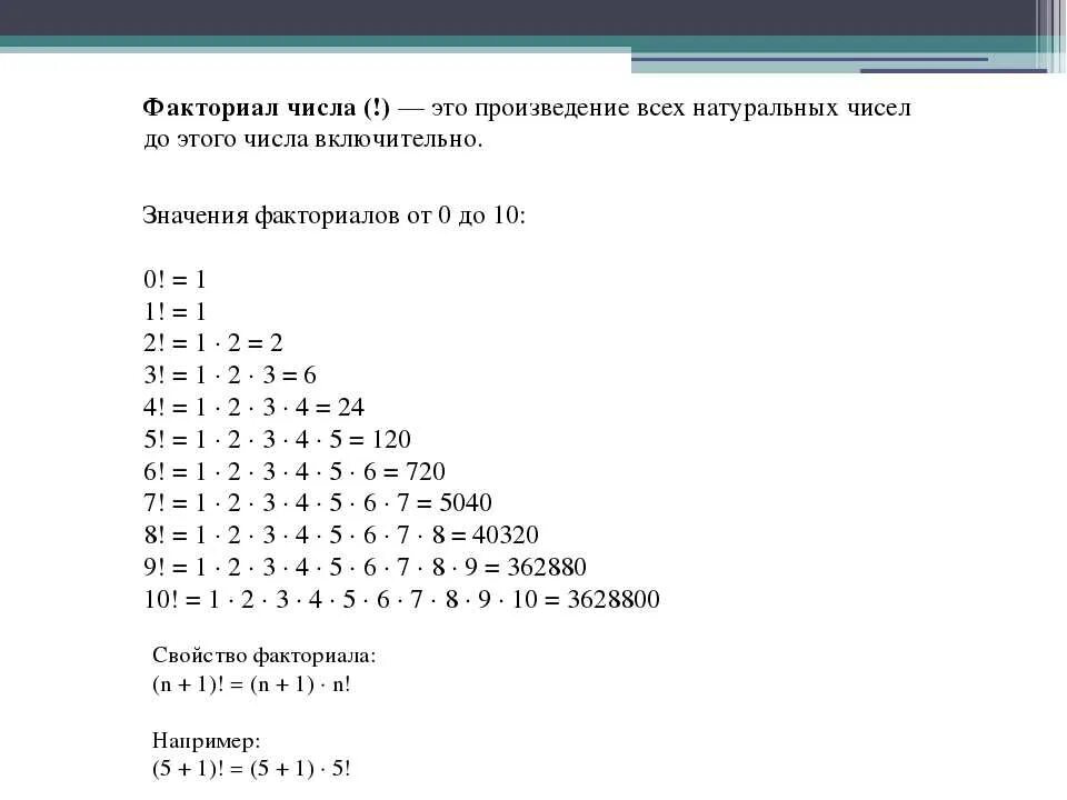 5 факториал это. Как вычисляется субвакториал. Как вычисляется факториал числа. Формула нахождения факториала числа. Факториалы натуральных чисел таблица.