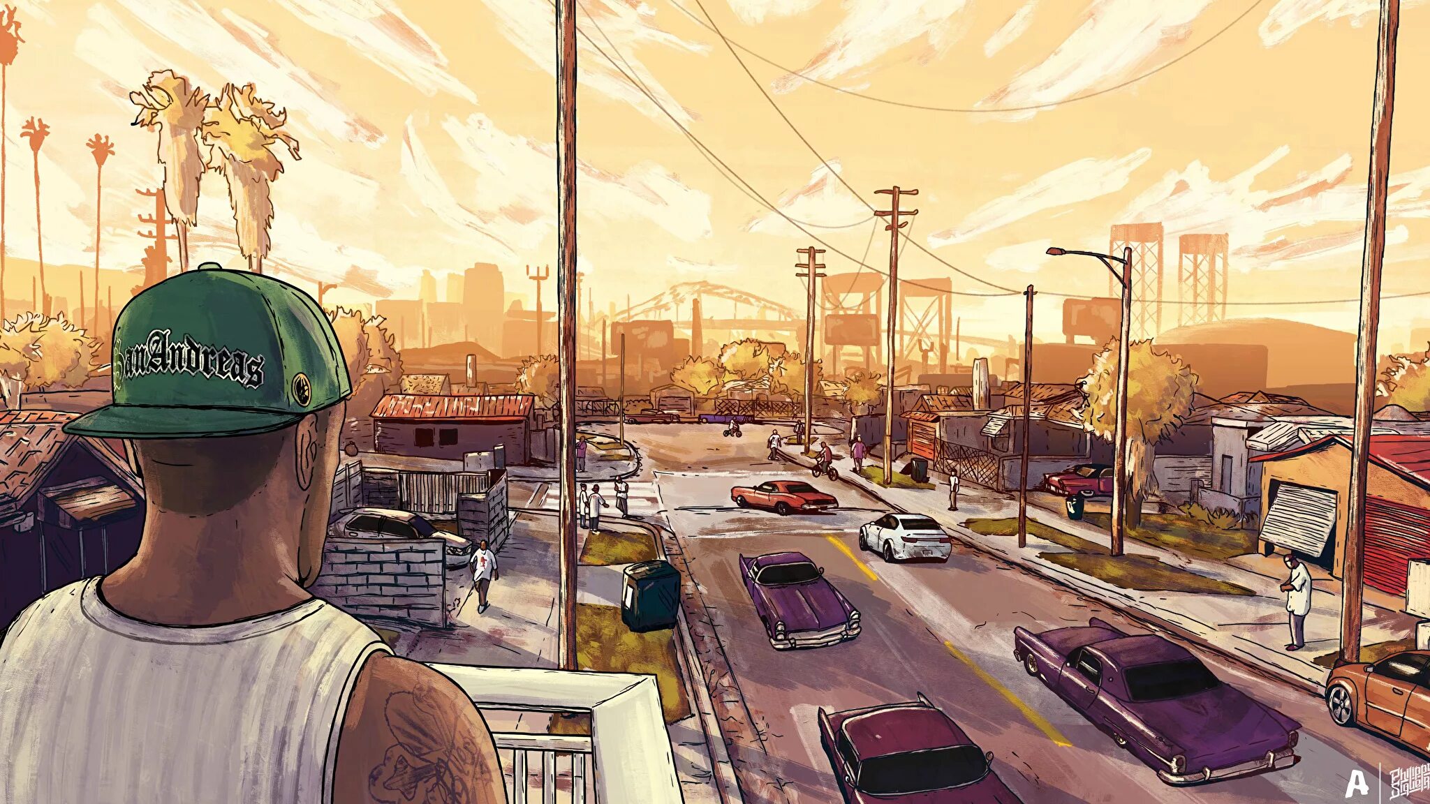 Andreas art. Гетто гта 5. фон гта 5. grand theft auto: san andreas. фон гта са арт.