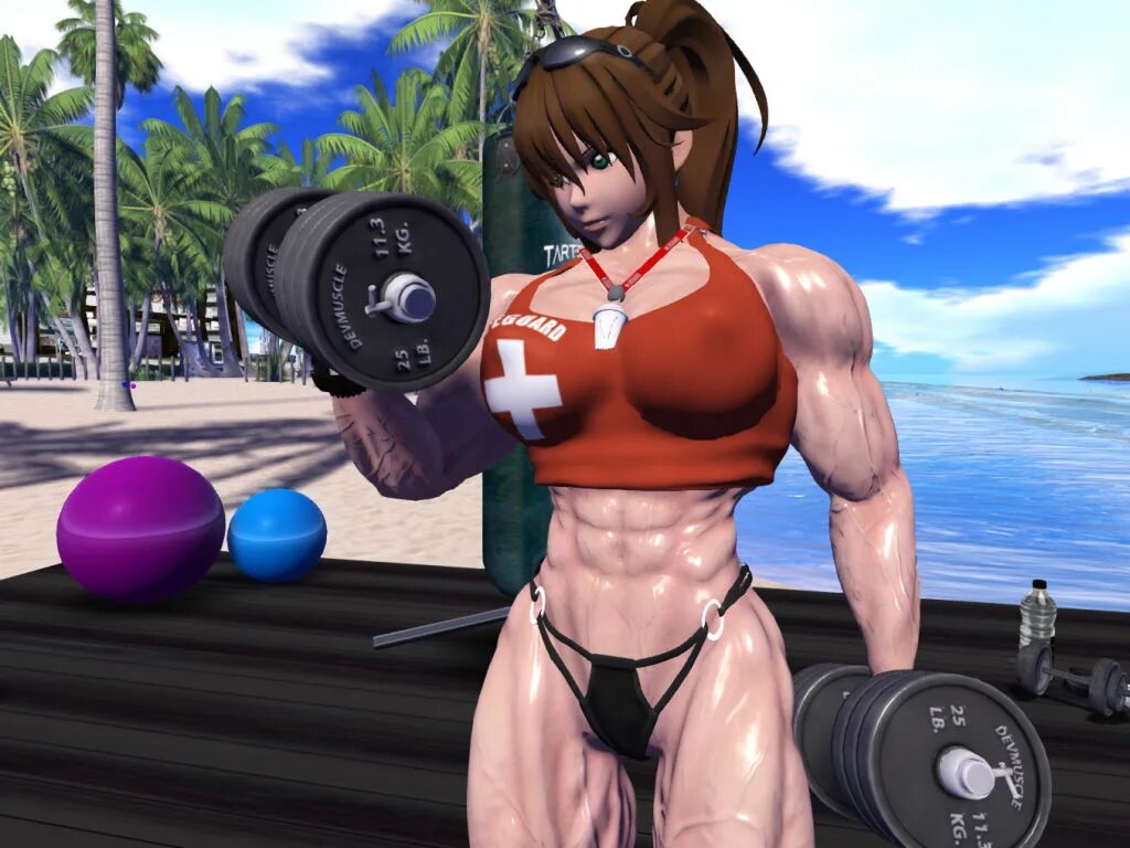 Игра мускулами. Women muscle в играх. Futanari games android