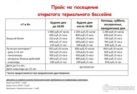 Семья горячий источник прайс