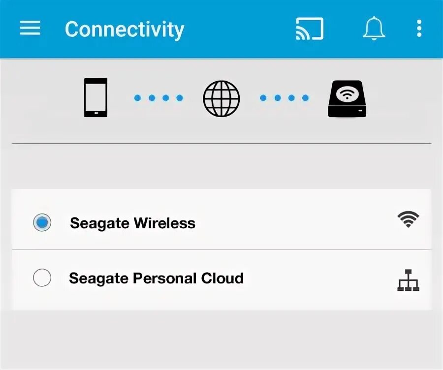 Android user manual. Seagate Media app. Приложение для соединения с Wireless Storage Box.