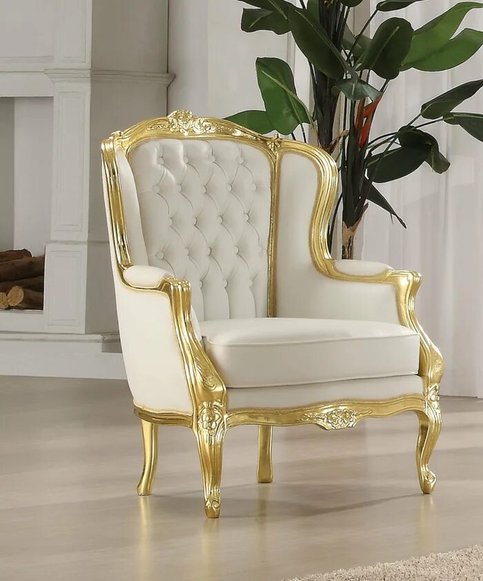 Золотистый стул. Royal Accent Chair. Шикарное кресло. Кресло в гостиную. Роскошное кресло.