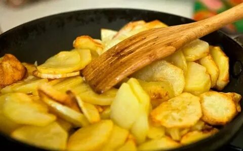 Она с картошкой