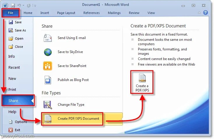 Open document type