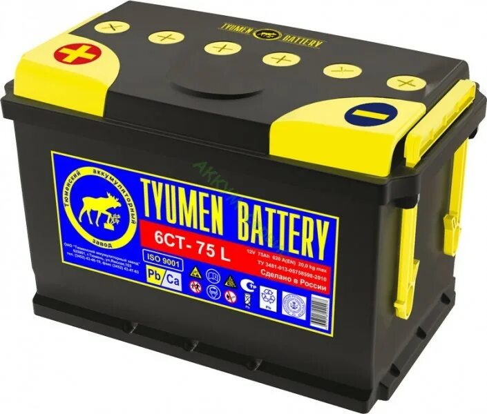 Аккумулятор автомобильный уфа. Автомобильный аккумулятор Tyumen Battery Standard 75 Ач. 6ст-75l о/п Тюмень аккумуляторная батарея. Tyumen Battery Standard 6ct-75l. Батарея аккумуляторная АКБ Tyumen Battery "Asia" АПЗ 6ст 75 630а.