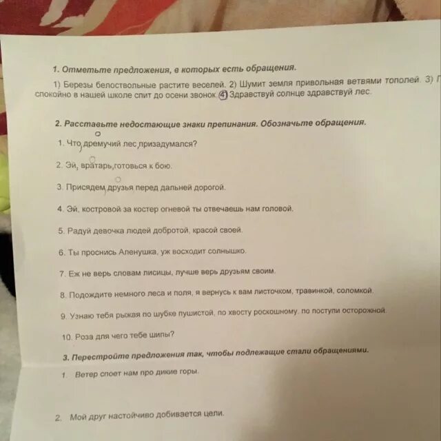 Березы белоствольные растите веселей знаки препинания