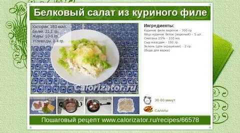 Рецепты блюд с белками