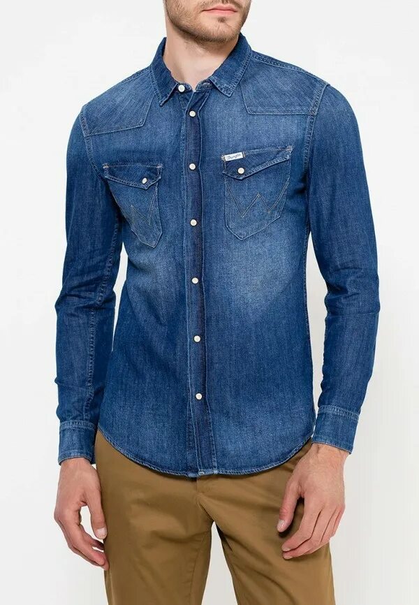 джинсовая рубашка мужская wrangler. рубашка мужская wrangler cowboy cut stonewash. джинсовая рубашка мужская wrangler. рубашка мужская wrangler w5a330. рубашка wrangler western denim.