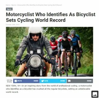 Велосипедист и мотоциклист отправились
