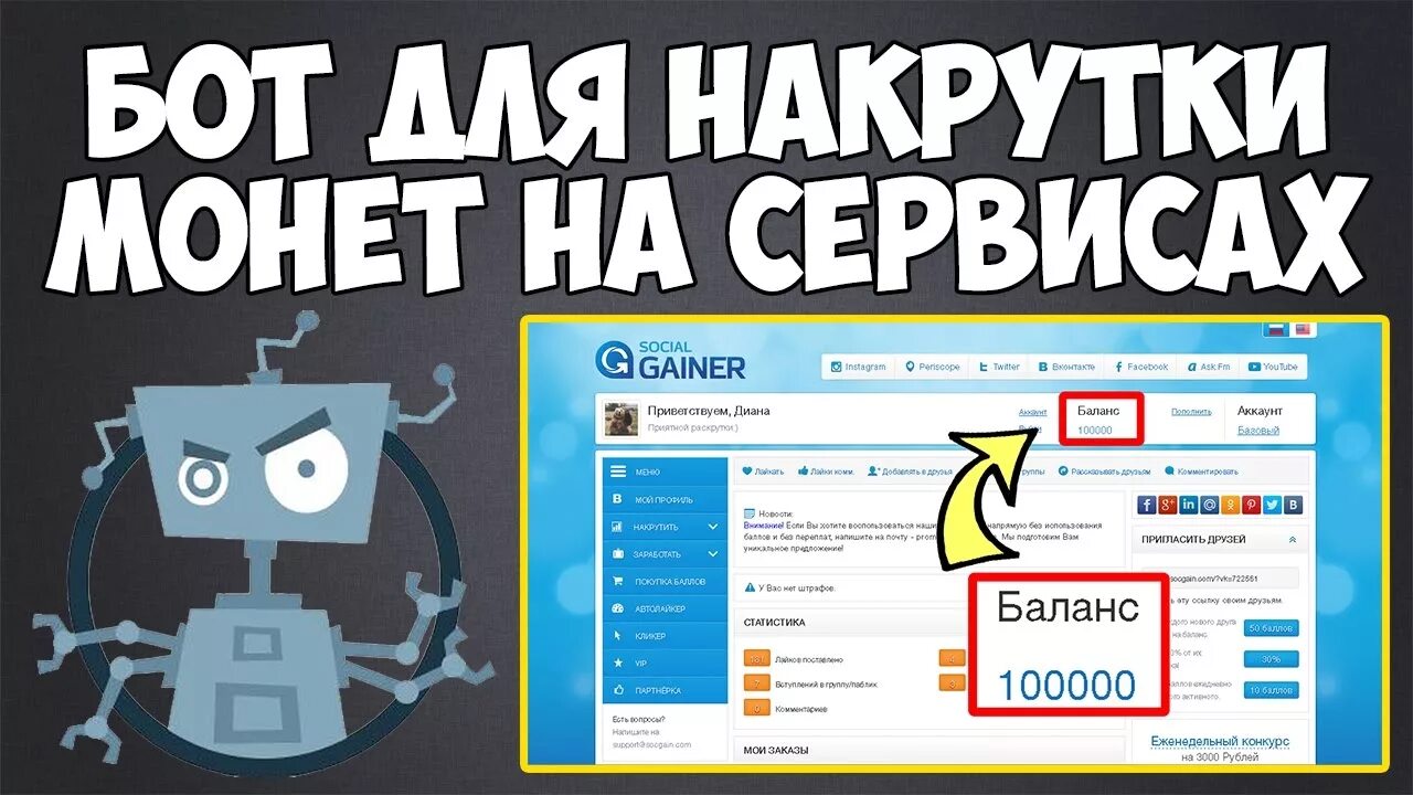 Накрутка ботов в тг