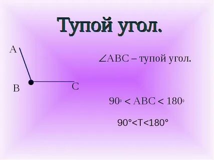 Развернутый угол больше тупого