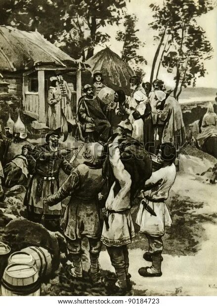 Сбор дани в древнерусском государстве. Полюдье лебедев. полюдье картина лебедев. сбор дани полюдье лебедева картина. князь игорь сбор дани.