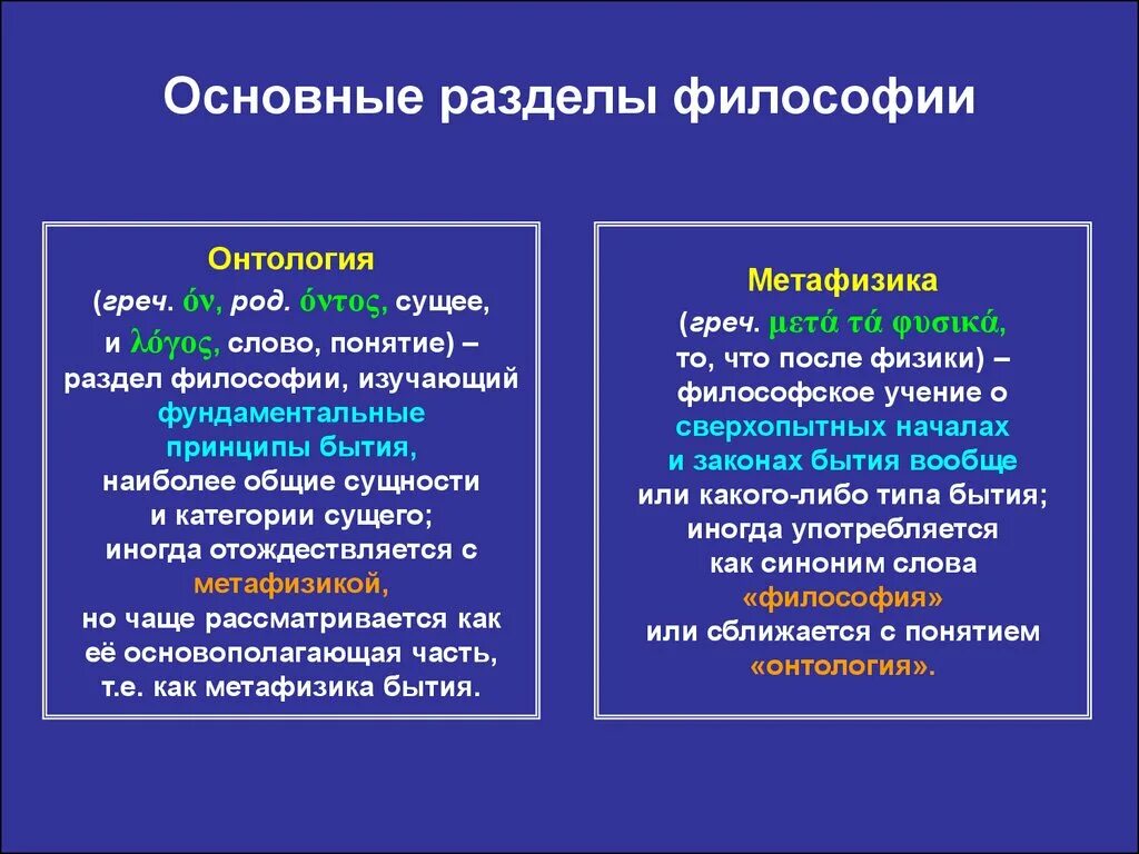 Специфика онтологических представлений античной философии