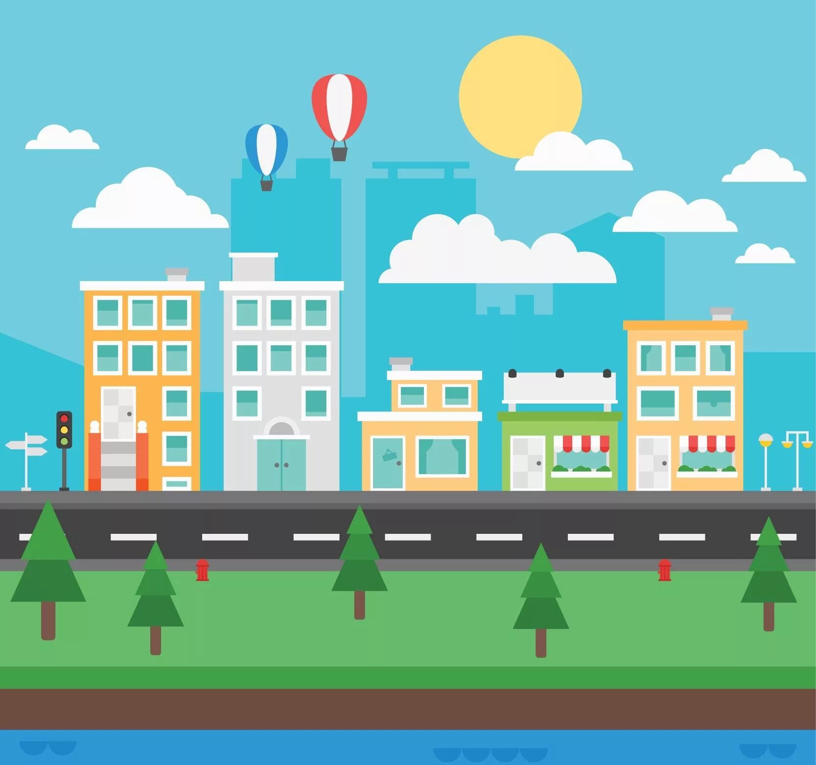 Город флэт иллюстрация. Flat street. Улица перспектива в иллюстратор. Перспектива в иллюстраторе. Город в стиле flat.