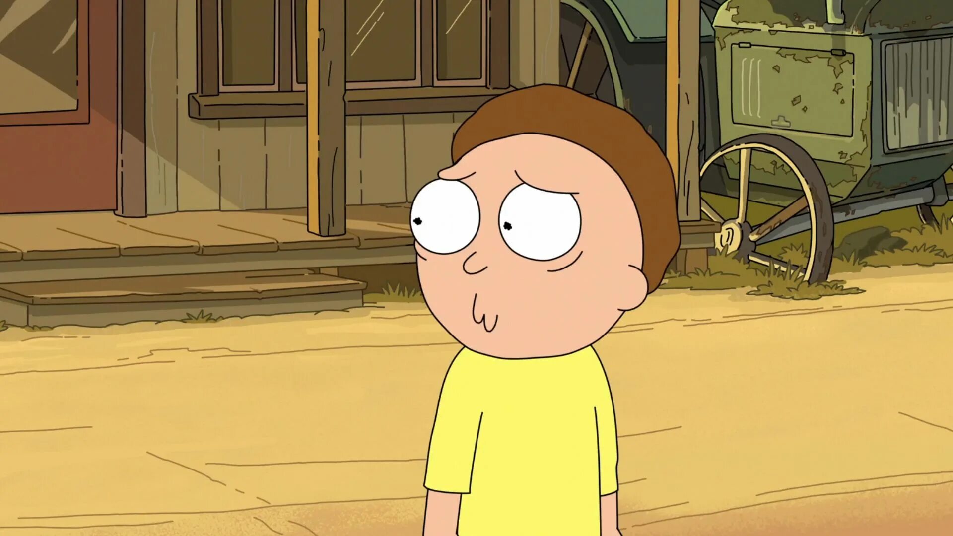 Morty sniffs