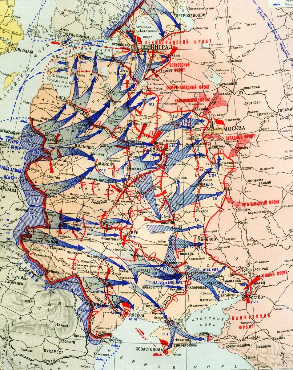 Карты 1941 г. Карта боевых действий в СССР 1941-1945. Линия фронта в России 1941. Линия фронта Великой Отечественной войны на карте. Карта Великой Отечественной войны 1941-1942.