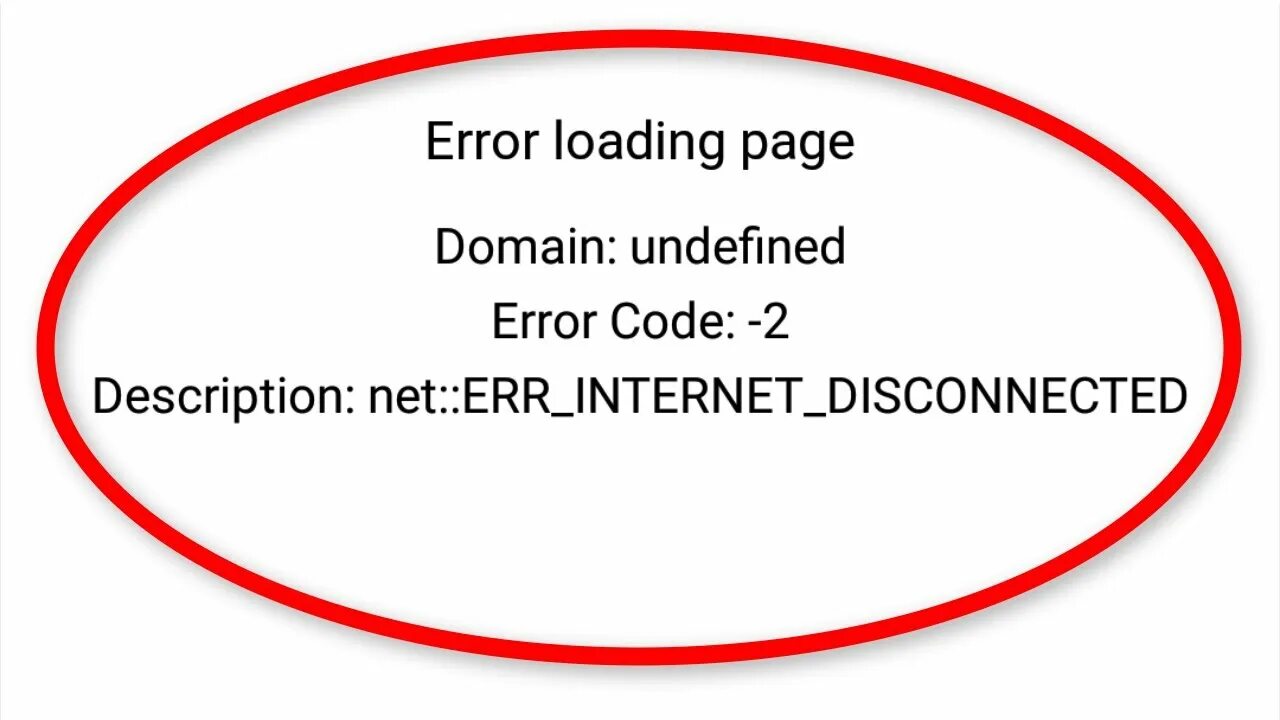 Loading Error. Err_Internet_disconnected. Ошибка undefined. Error loading Page. Net connection error