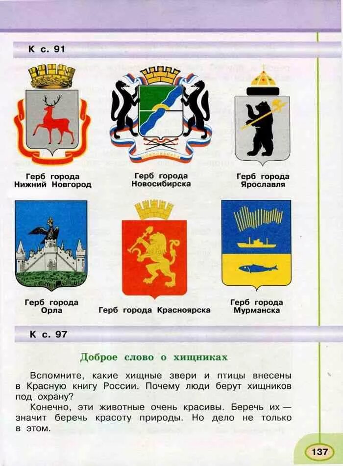 Герб городов россии 2 класс окружающий мир