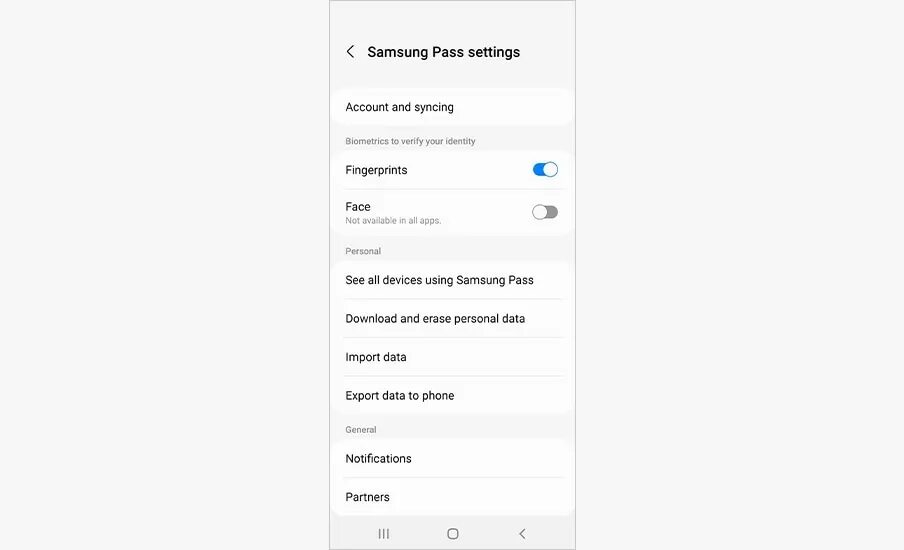 Pass import. Как настроить приложение samsung pass.