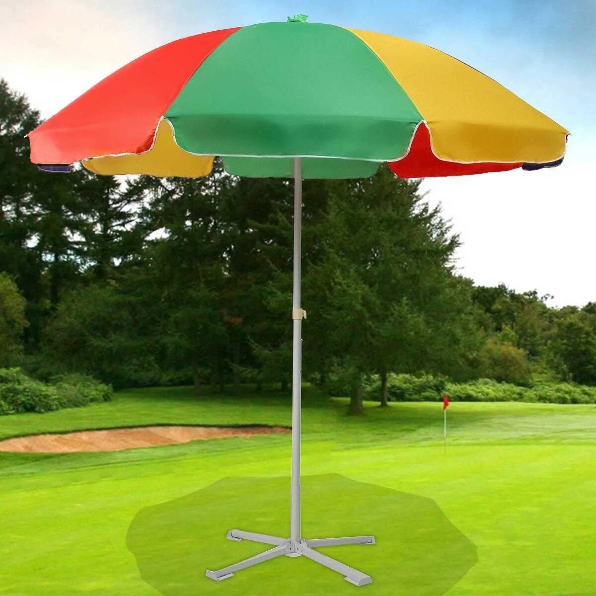Зонт дачный большой. Зонт садовый Green Glade 6002. Парасоль зонт от солнца. Зонт пляжный (длина 200-210 см диаметр 180см). А002 3030 зонт.