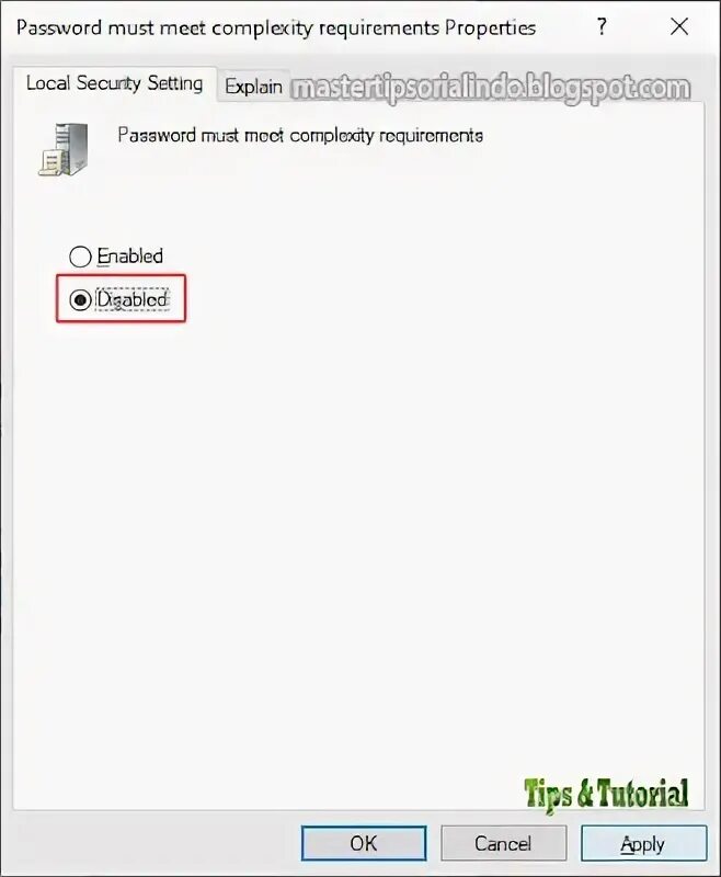 Password does not meet complexity requirements. Password does not meet complexity requirements