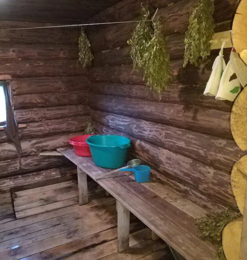 Реально в деревне в бане
