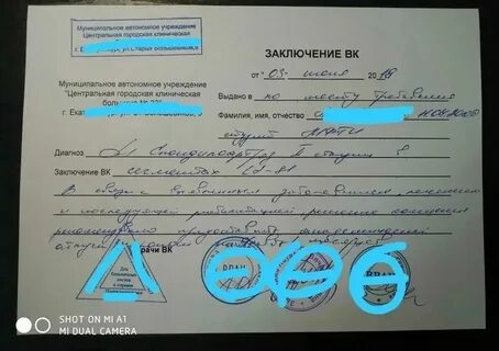 Заключение рабочей комиссии