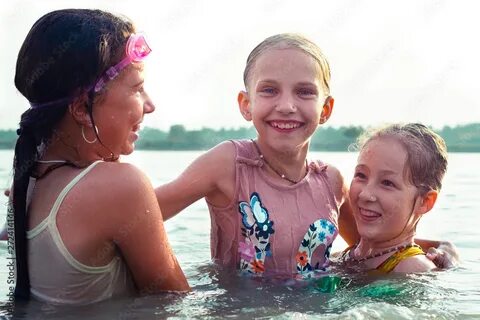 They playing in the river
