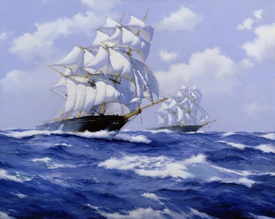 Художник нарисовал деревья море корабли. Бреретон джеймс. парусники. james brereton художник. маринист джеймс бреретон. джеймс бреретон художник маринист.