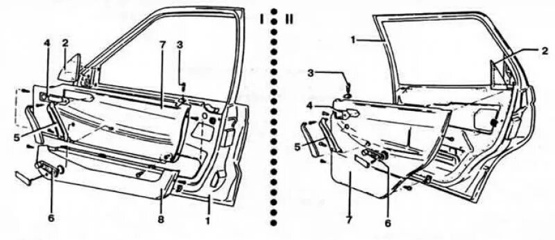 Дверь VW Passat b4 схема. Фольксваген Пассат b6 дверная карта. Винты крепления дверных карт Passat b6. Дверь VW Passat b3.