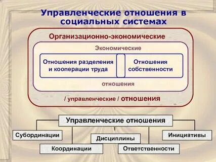 Отношения в сфере осуществления управленческой деятельности