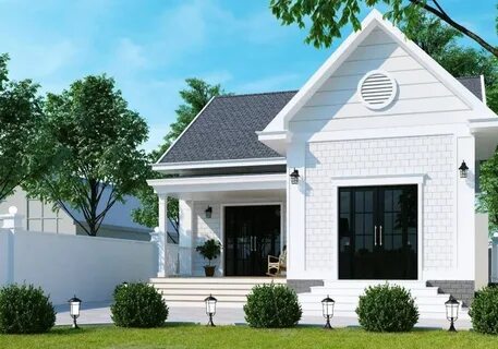 Rất Hay: Mẫu thiết kế nhà cấp 4 50m2 2 phòng ngủ đẹp, hiện đại