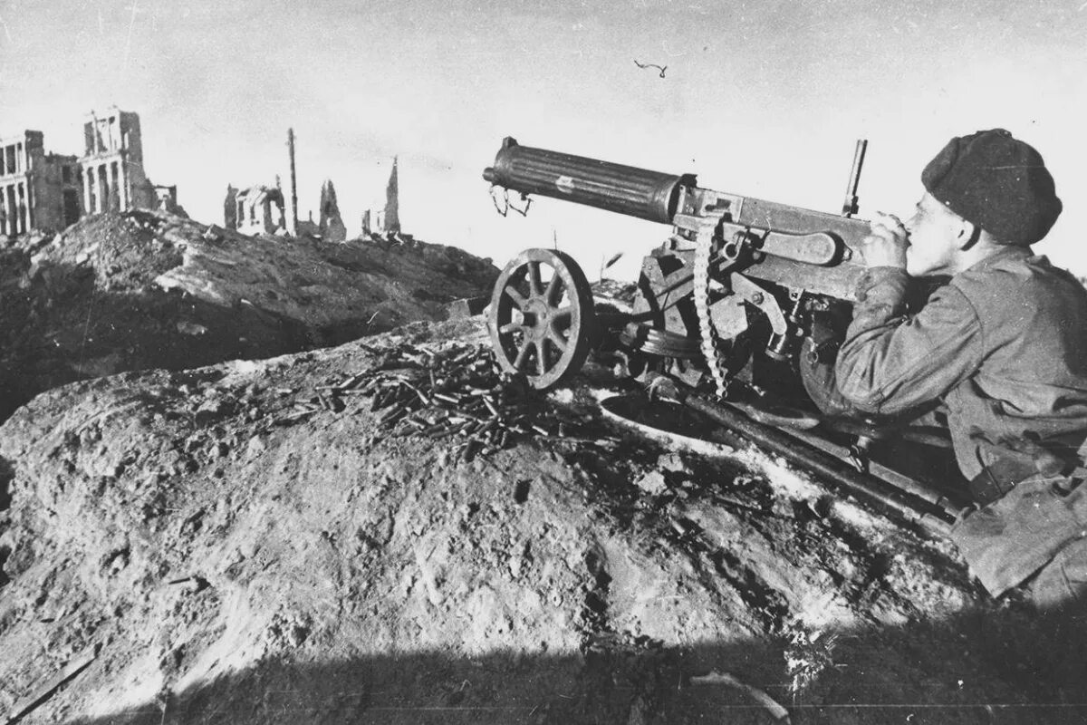 3 июня 1942 г. Пулеметчики Великой Отечественной войны.