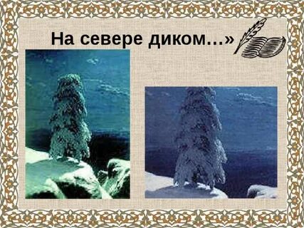 Презентация на севере диком лермонтов 3 класс