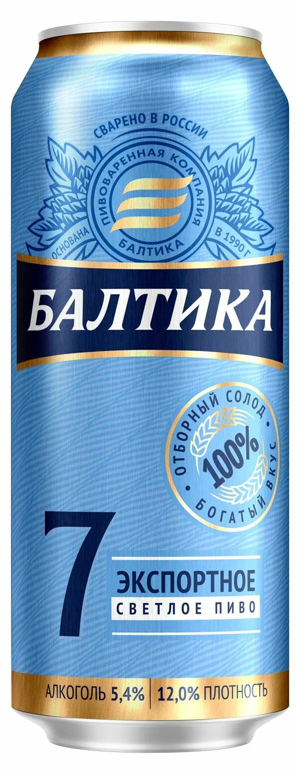 Балтика 7 экспортное. Пиво Балтика №7 Экспортное 0,45л жб. Пиво светлое Балтика №7 Экспортное премиум 5,4% 0,45л ж/б. Пиво светлое Балтика №7 Экспортное 0,45 л. Пиво Балтика Экспортное 7 жб.