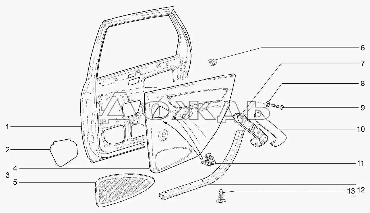 Дверь 2190 передняя левая. Дверь задняя правая ВАЗ 2190. Облицовка двери задней левой 2190. Дверная карта гранта передняя