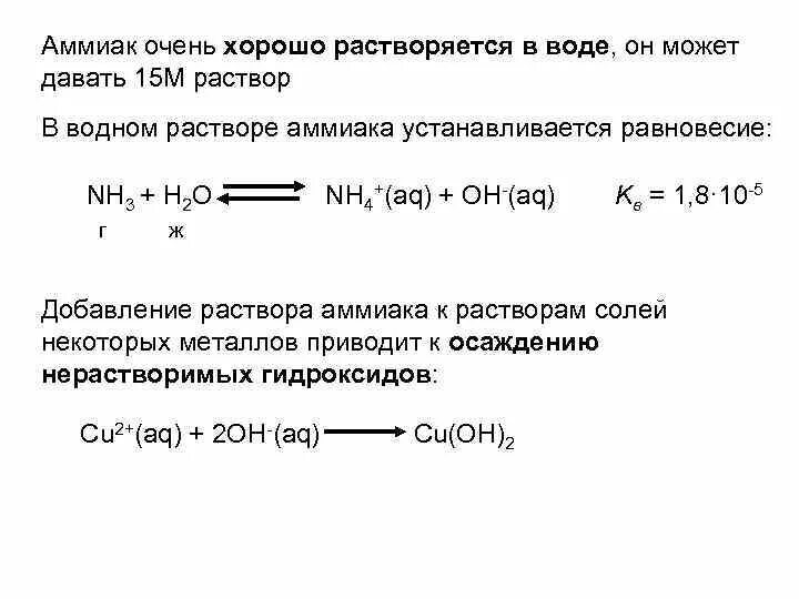 Схема равновесия в водном растворе аммиака. Схема равновесия в растворе аммиака. Равновесие в водном растворе аммиака. Уравнение образования аммиака.