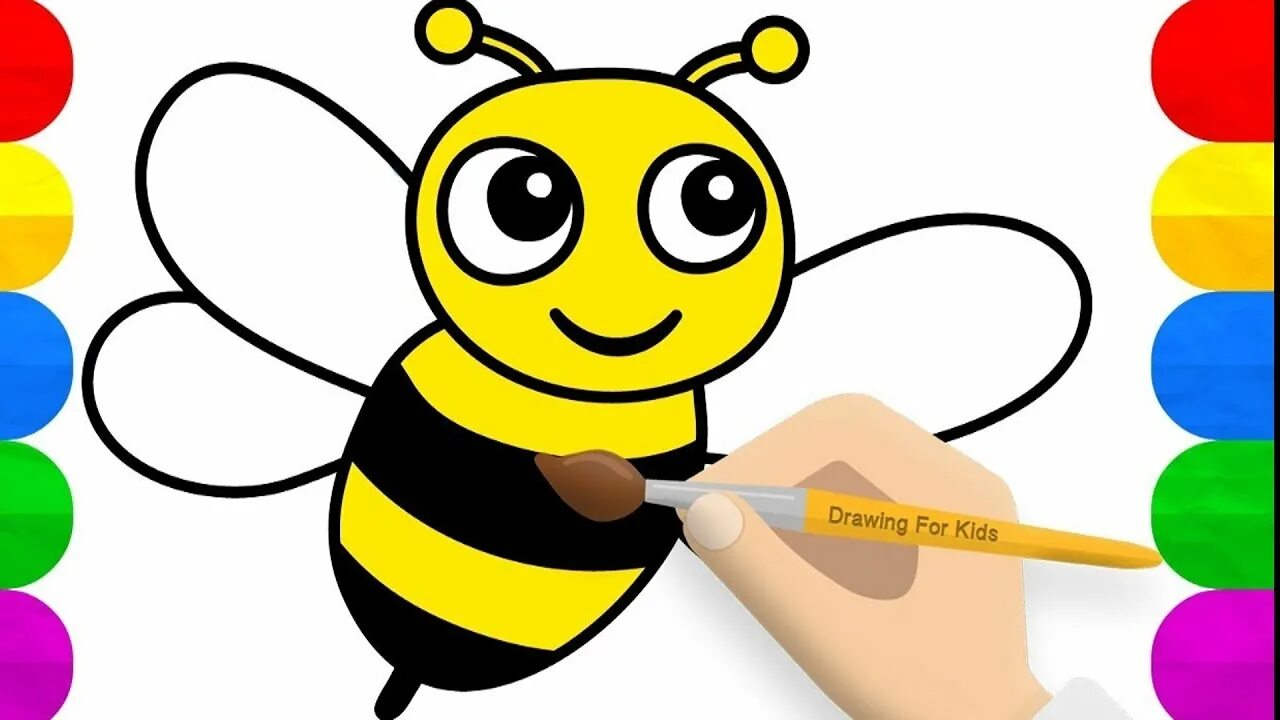 Пчела рисунок. Рисование для детей Пчелка. Рисование пчелы для детей. Уроки рисования для малышей Пчелка. Включи маленькая пчелка