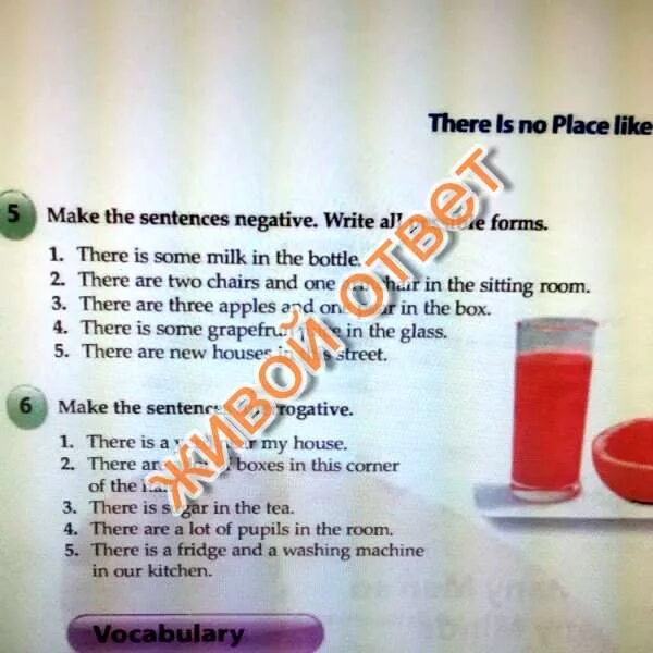 Write negative sentences. There is some Milk in the Bottle отрицательная форма. There are some Milk in the Bottle. There are some Milk. Вставить is are there some Milk in the Bottle.