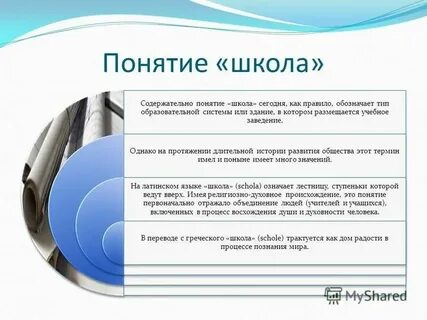 Понятие школа жизни