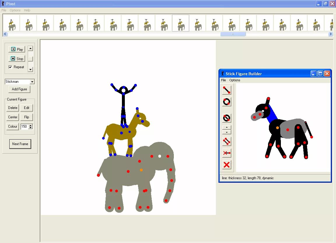 Программа Pivot Stickfigure Animator (Pivot). Редактор для создания анимации. Проги для создании мультипликации. Приложение для делания анимации.