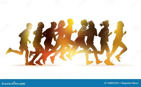 Running crowd