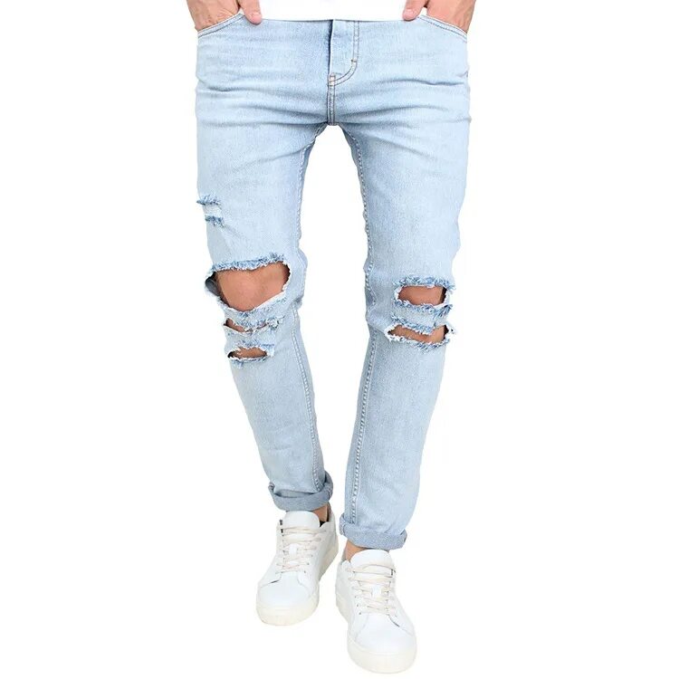 Голубые мужские джинсы купить. Джоггеры слим фит. Рваные джинсы мужские. Рыванный джинсы мужские. Джинсы с дырками мужские.