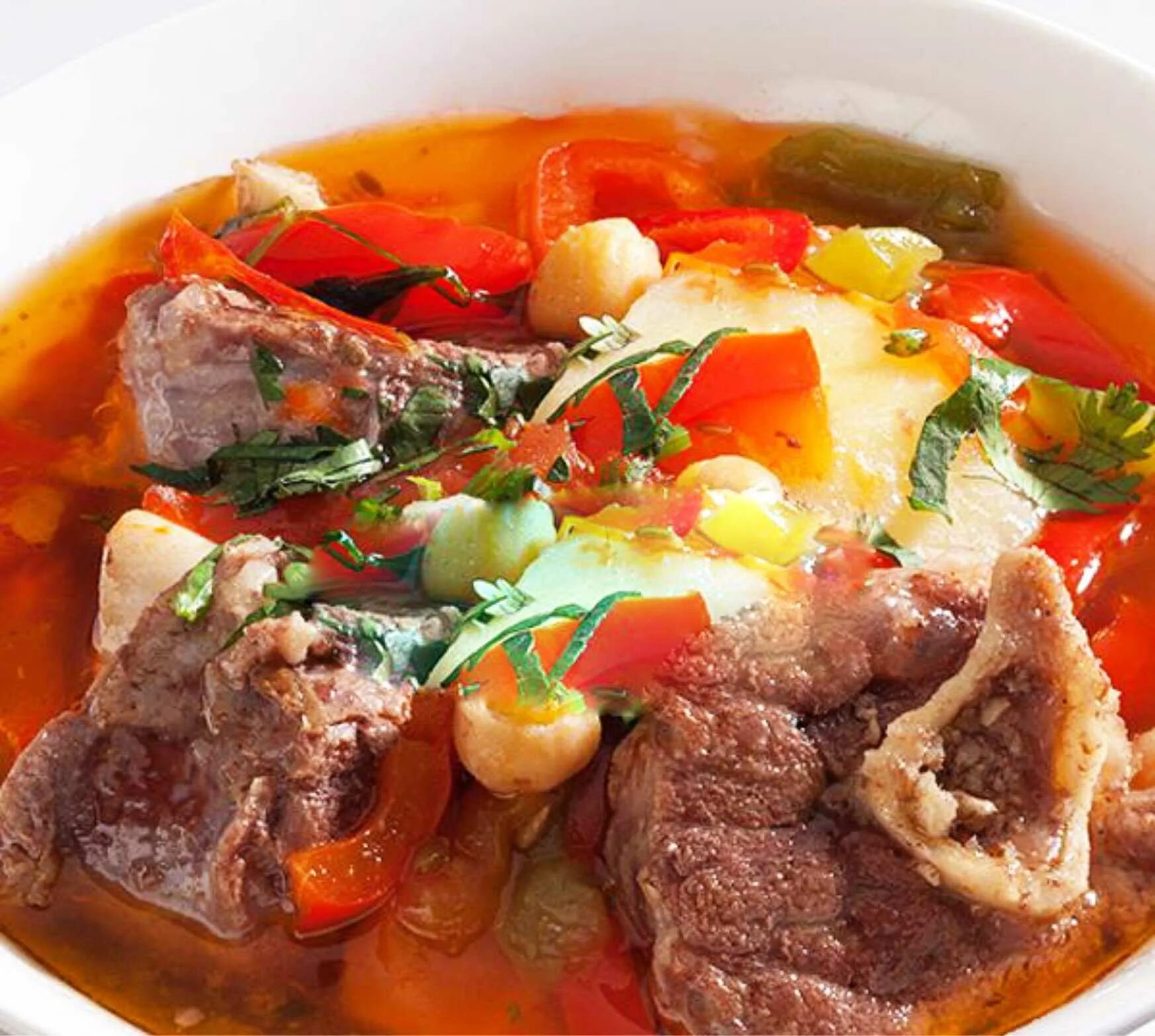 Хашлама из баранины с картофелем и овощами