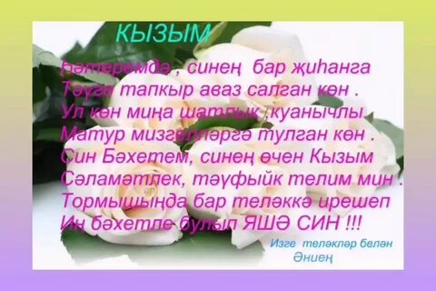Поздравление с днем дочери на татарском языке